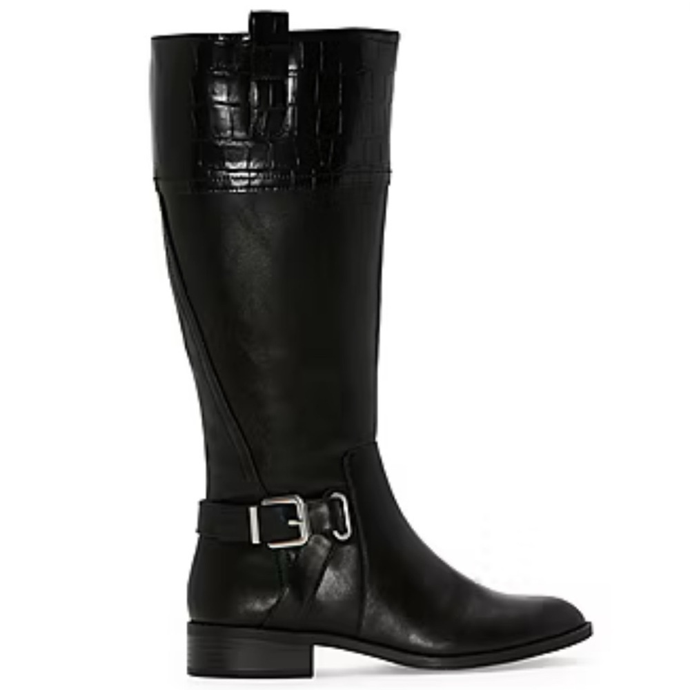 St. John's Bay Womens Roslyn Wide Calf Stacked Heel Riding keel I’ll ll